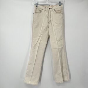 VTG Women’s Brittania Corduroy Pants Beige 27x28 Western Boho Festival Hippie